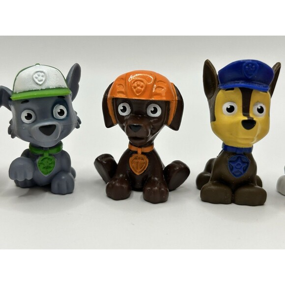Paw Patrol Mini Figures Lot of 7 Mini Cake Toppers Tracker Rocky Zuma Skye Chase - Picture 6 of 8